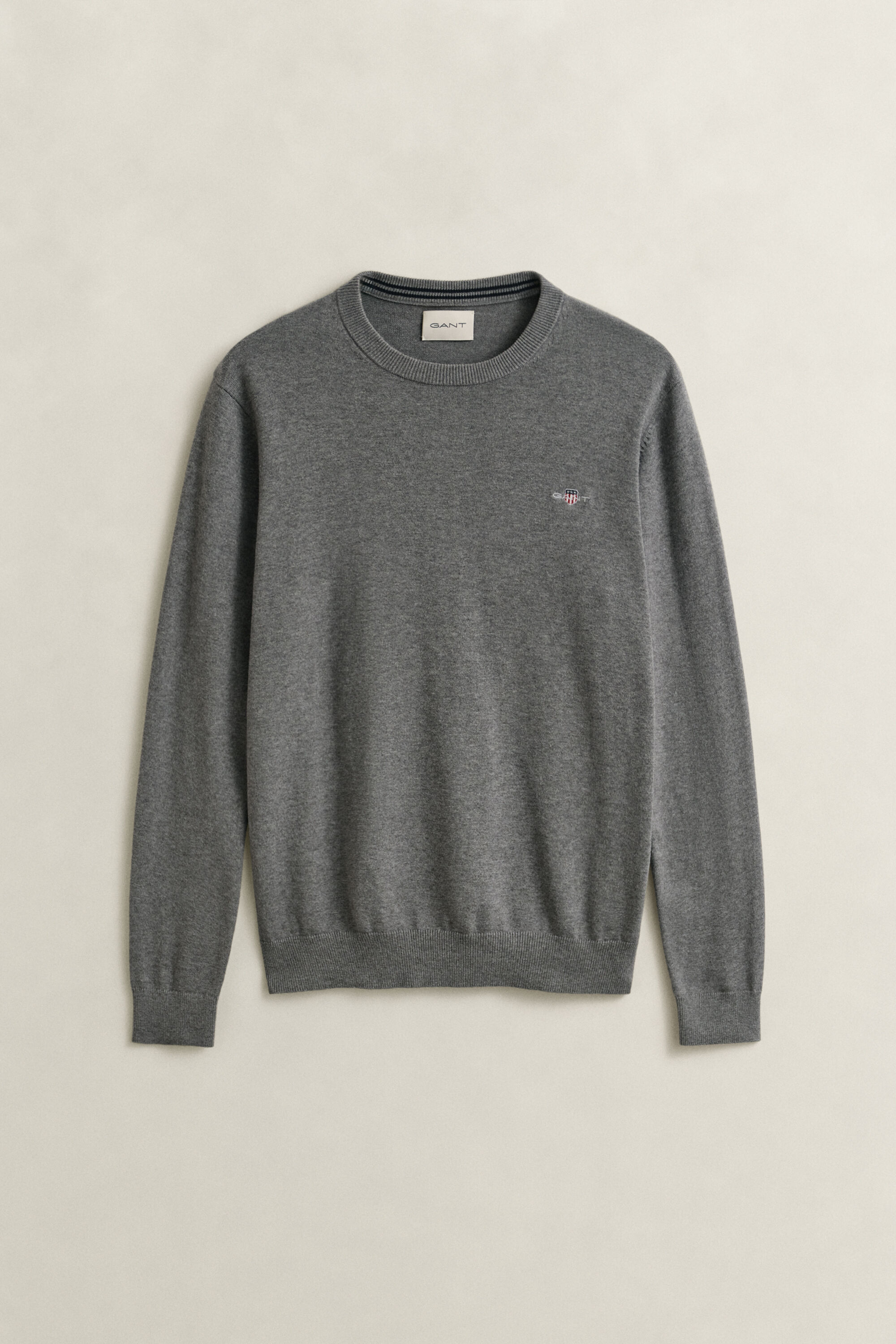 Crewneck sweater i bomuld