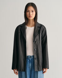 Blazerjakke af læder