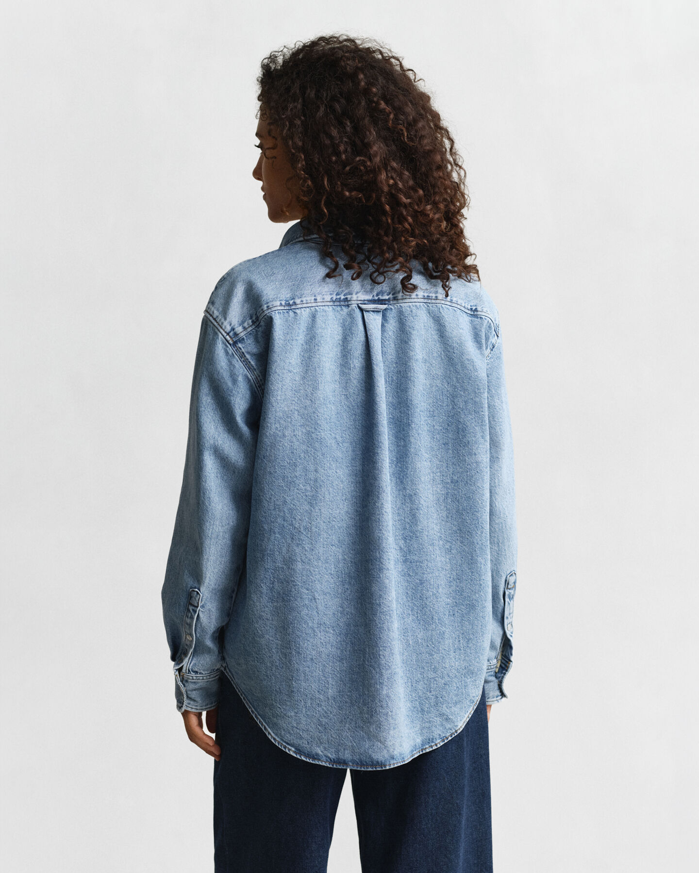 Relaxed fit denim-skjorte