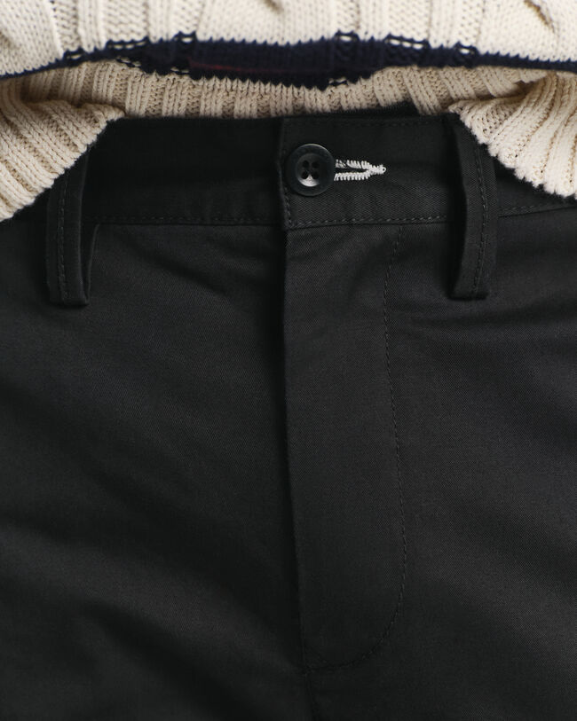 Slim fit chinobukser af twill