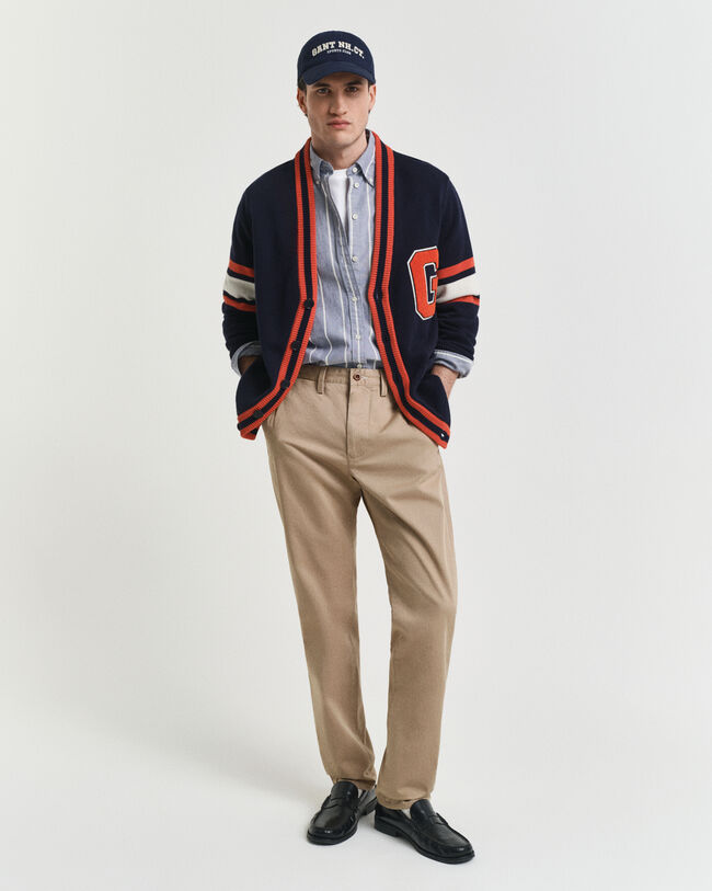 Regular fit chinobukser af twill