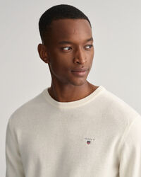 Crewneck sweater i ekstra fin lammeuld