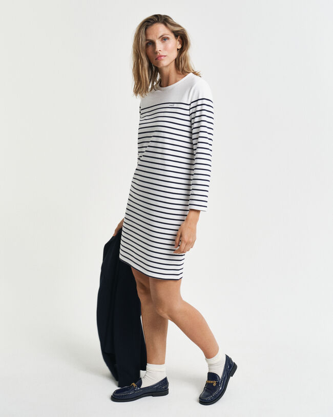 Breton kjole med crewneck