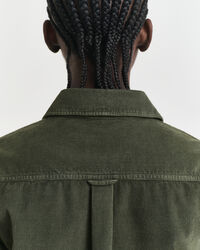 Regular fit skjorte af jernbanefløjl