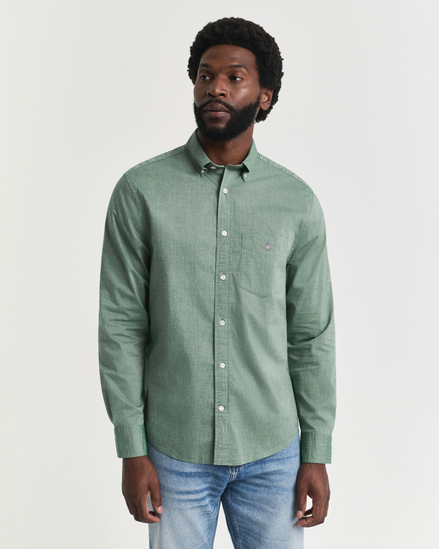 Regular fit klassisk poplin-skjorte