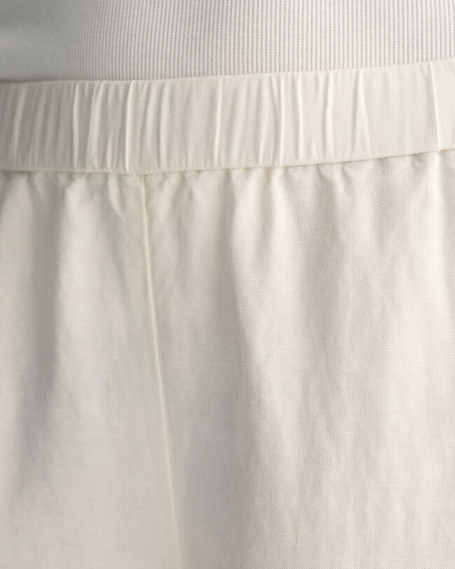 Relaxed fit pull-on bukser i hørblanding