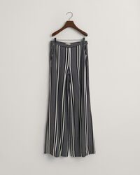 Regular fit stribede bukser med brede ben og tryk