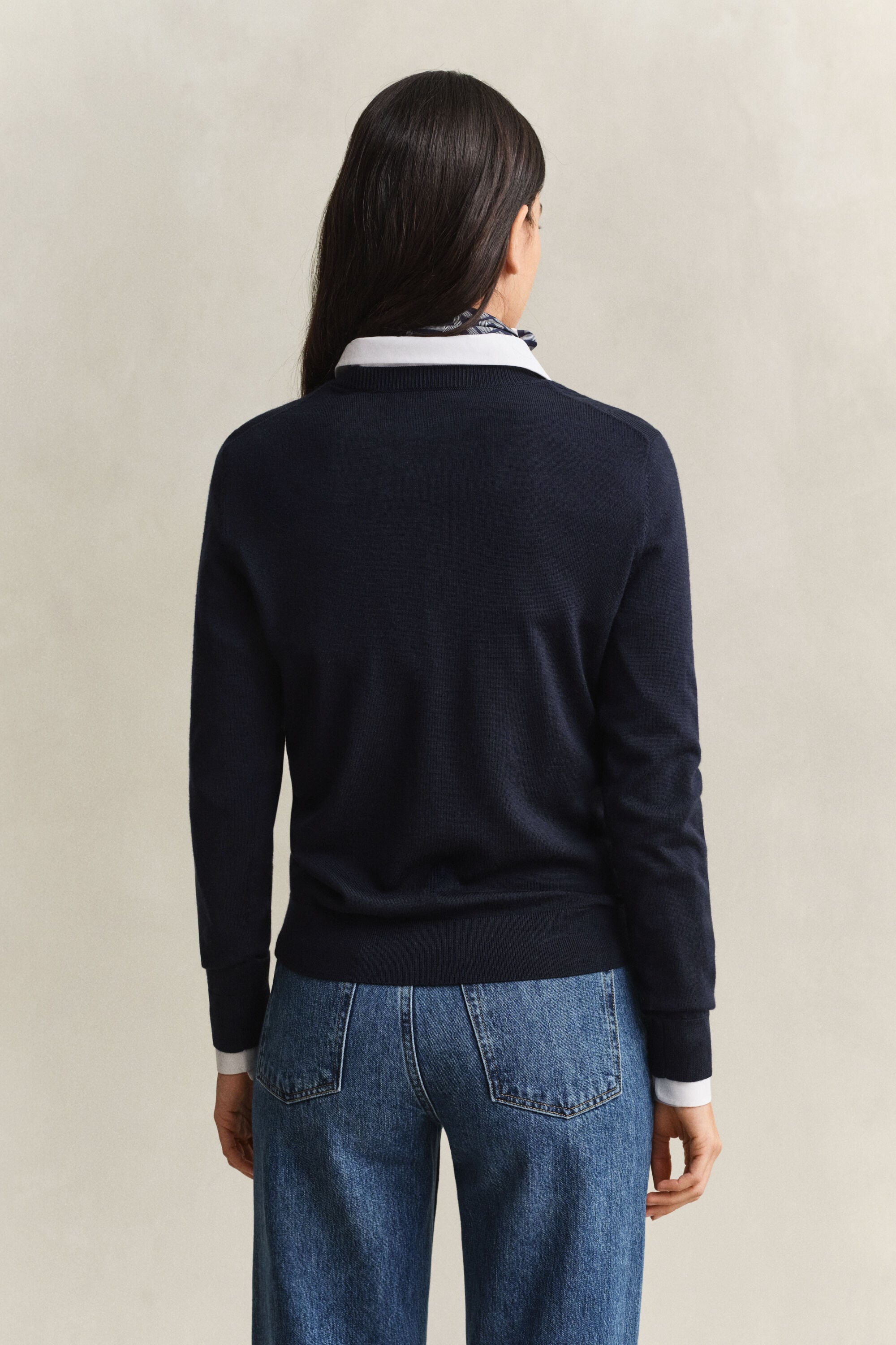 Crewneck sweater af ekstra fin merinould