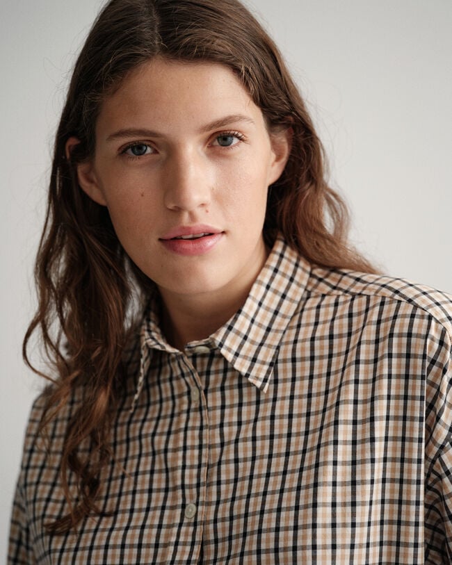 Oversized ternet skjorte