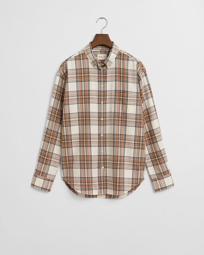 Relaxed fit ternet flannelskjorte