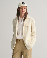 Slim fit blazerjakke med tekstur