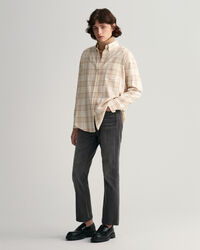 Relaxed fit ternet flannelskjorte