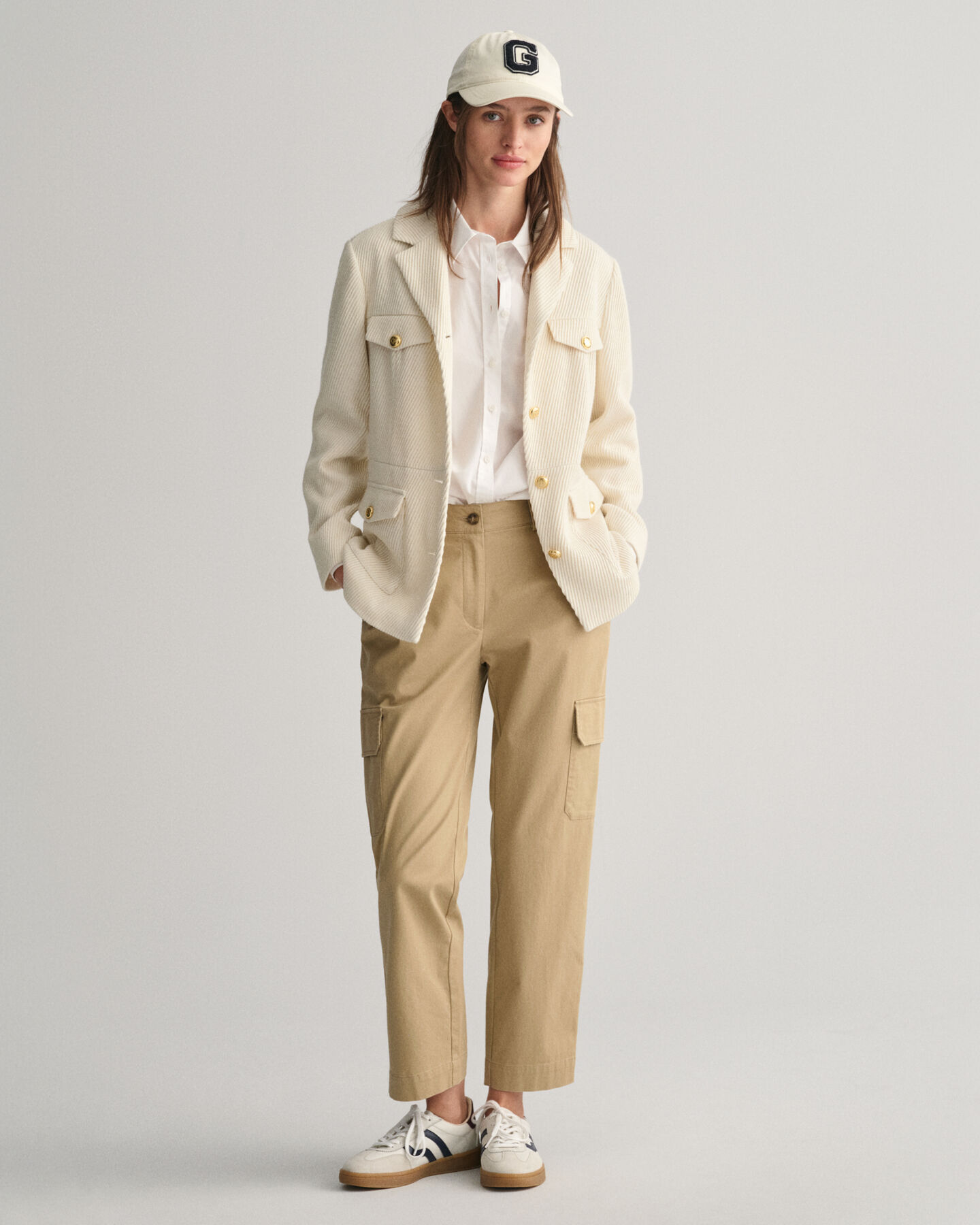 Slim fit blazerjakke med tekstur