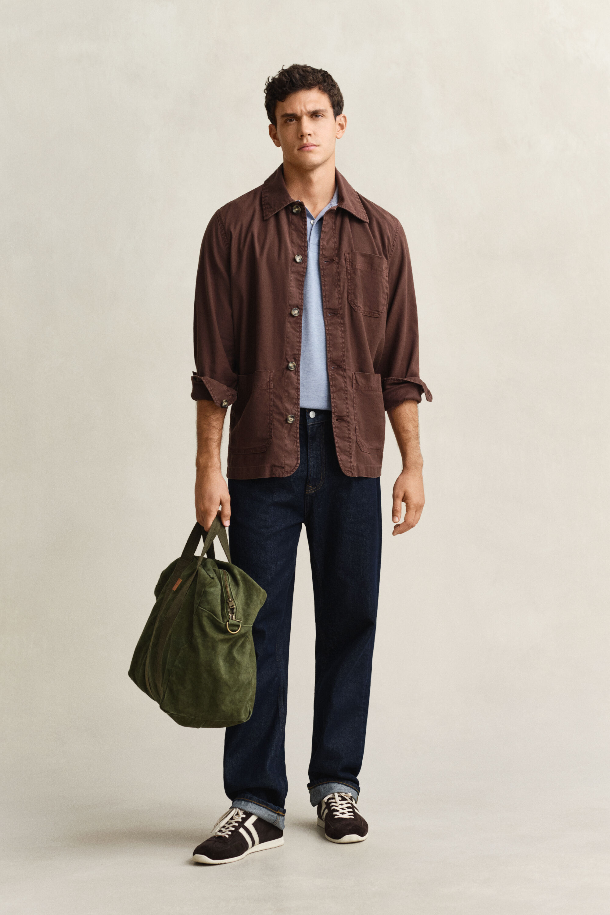 Tofarvet poloskjorte