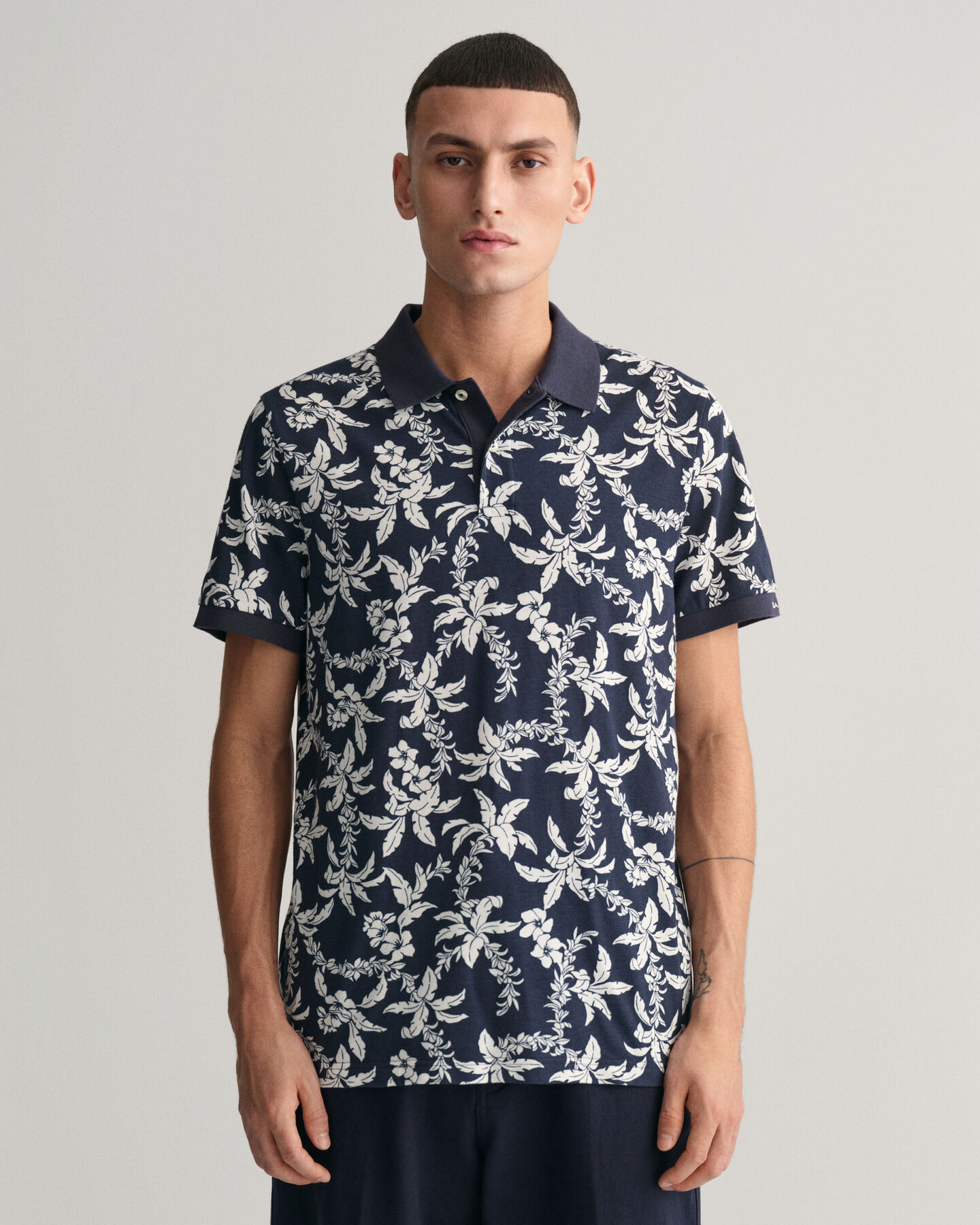 Palm Lei Print piqué poloskjorte