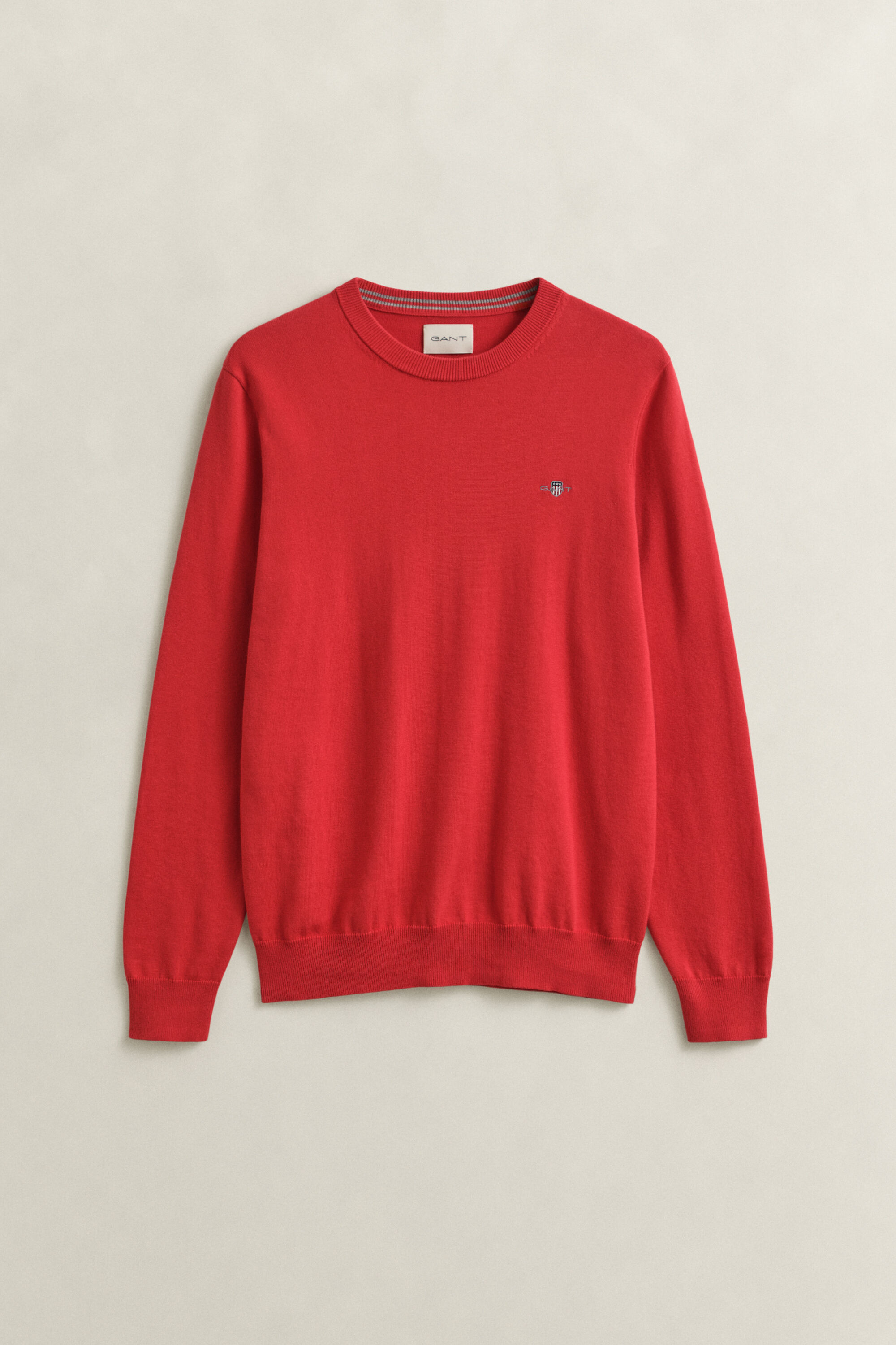 Crewneck sweater i bomuld