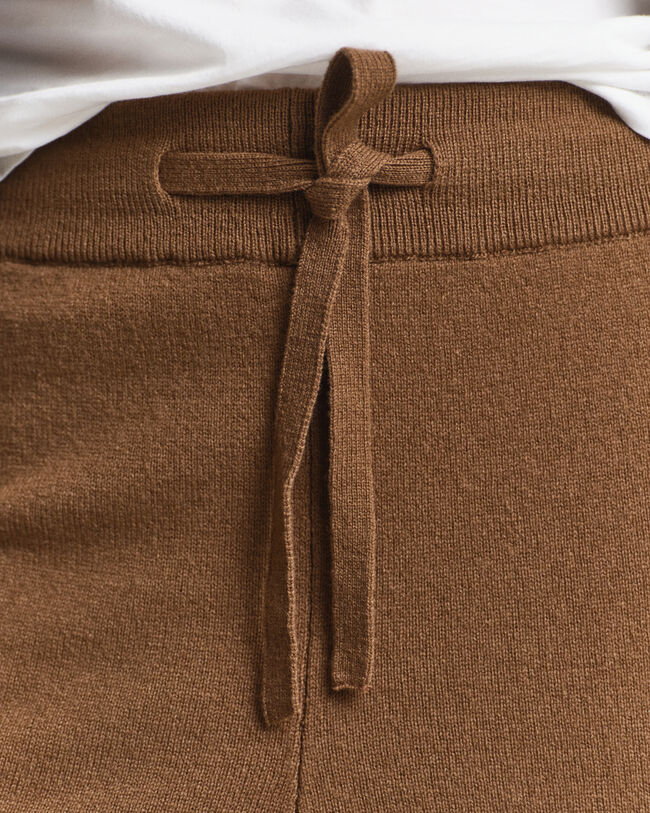 Strikkede bukser af ekstra fin lammeuld