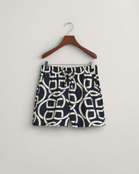 Relaxed fit pull-on shorts med Monogram-tryk