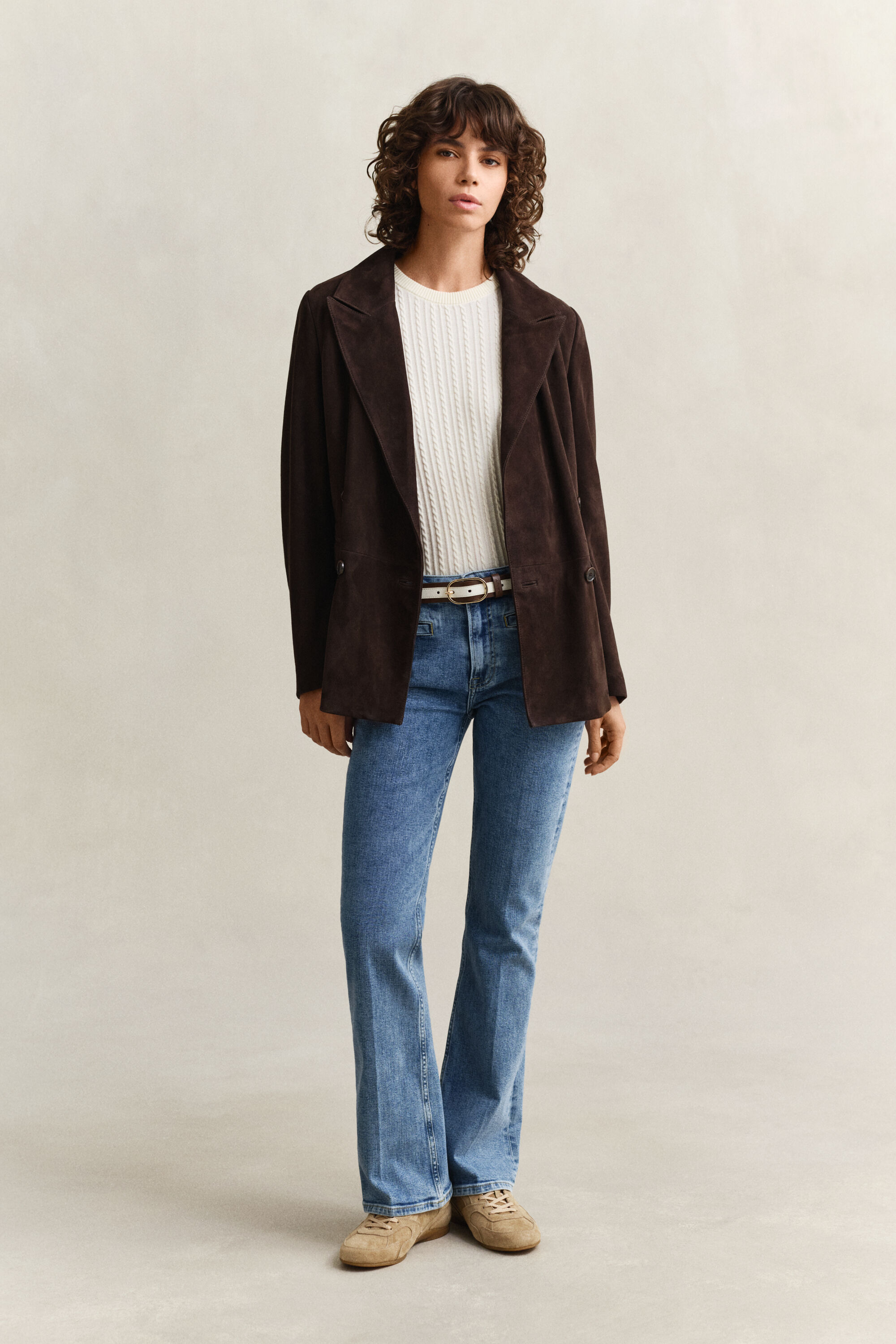 Bomuldssweater med korte ærmer