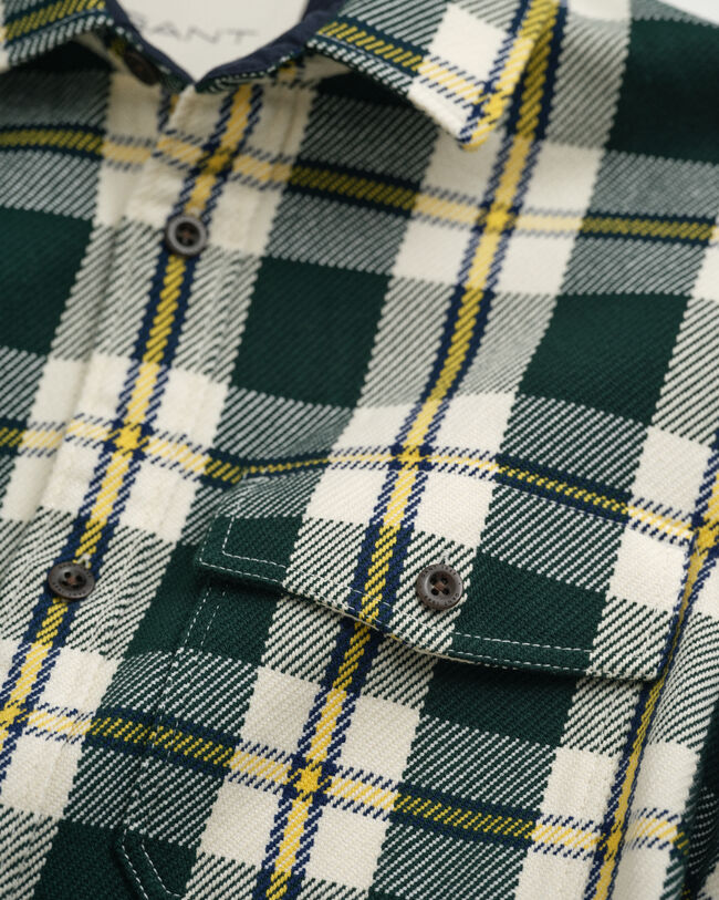 Ternet overskjorte i tung twill