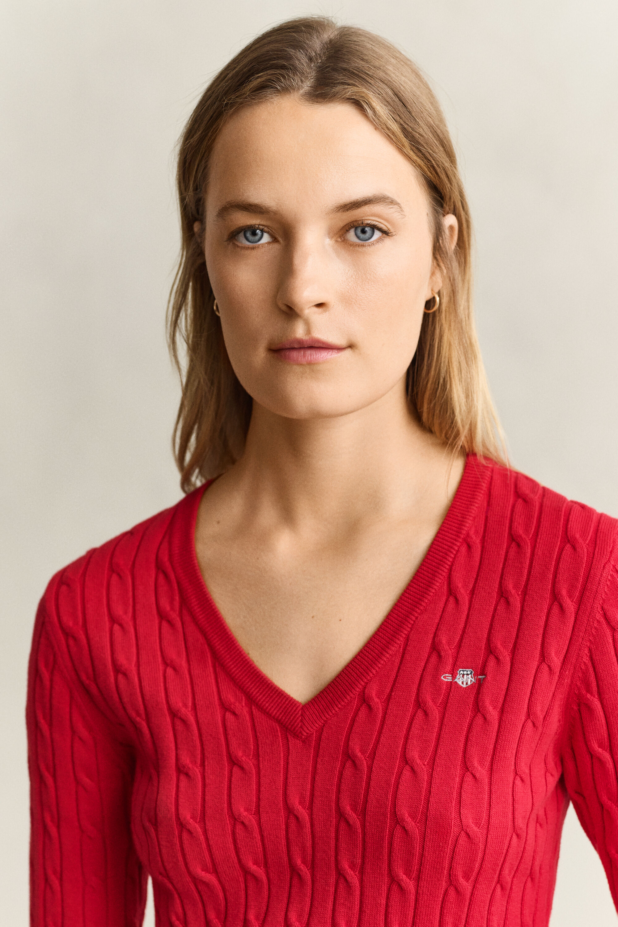 Classic sweater med kabelstrik