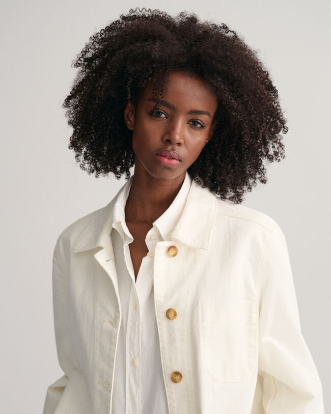 Skjortejakke af twill