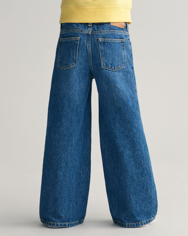Girls jeans med brede ben