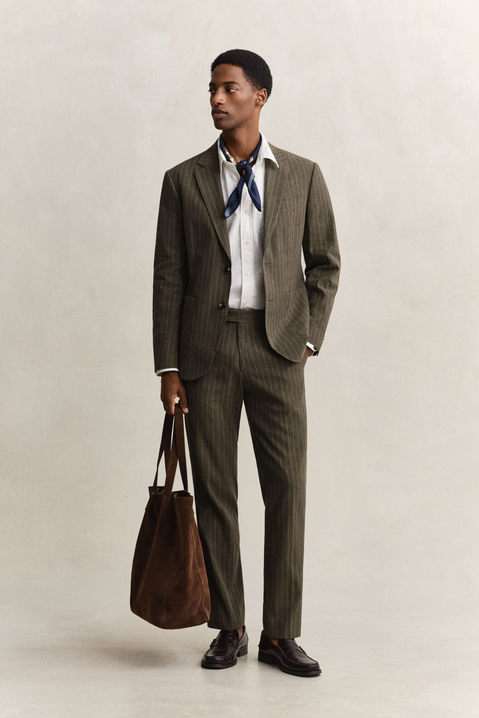 Nålestribet jakkesæt-jakke