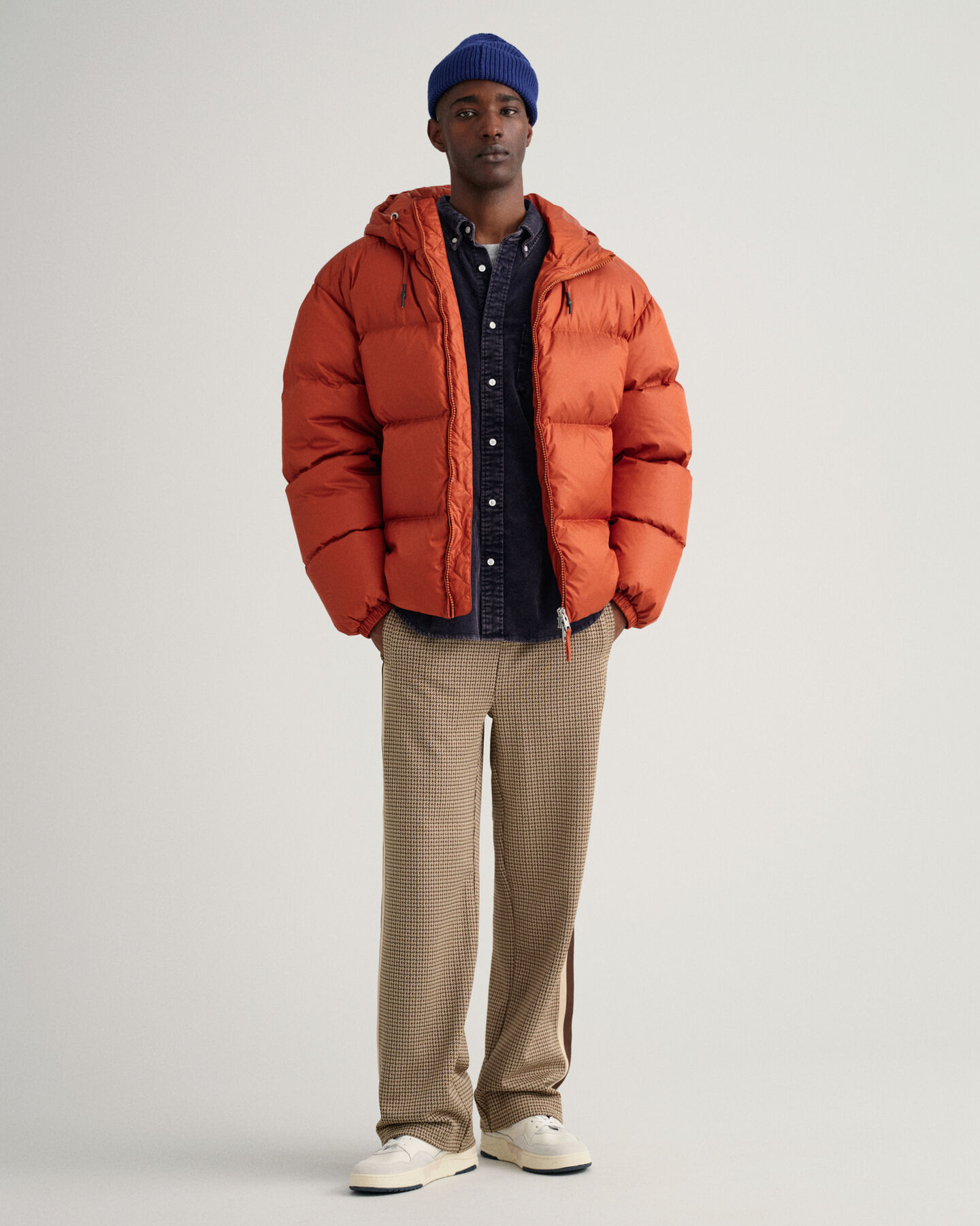 Skinnende pufferjakke