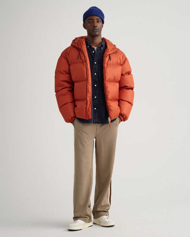 Skinnende pufferjakke