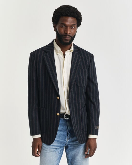 Stribet Club Blazer i flannel
