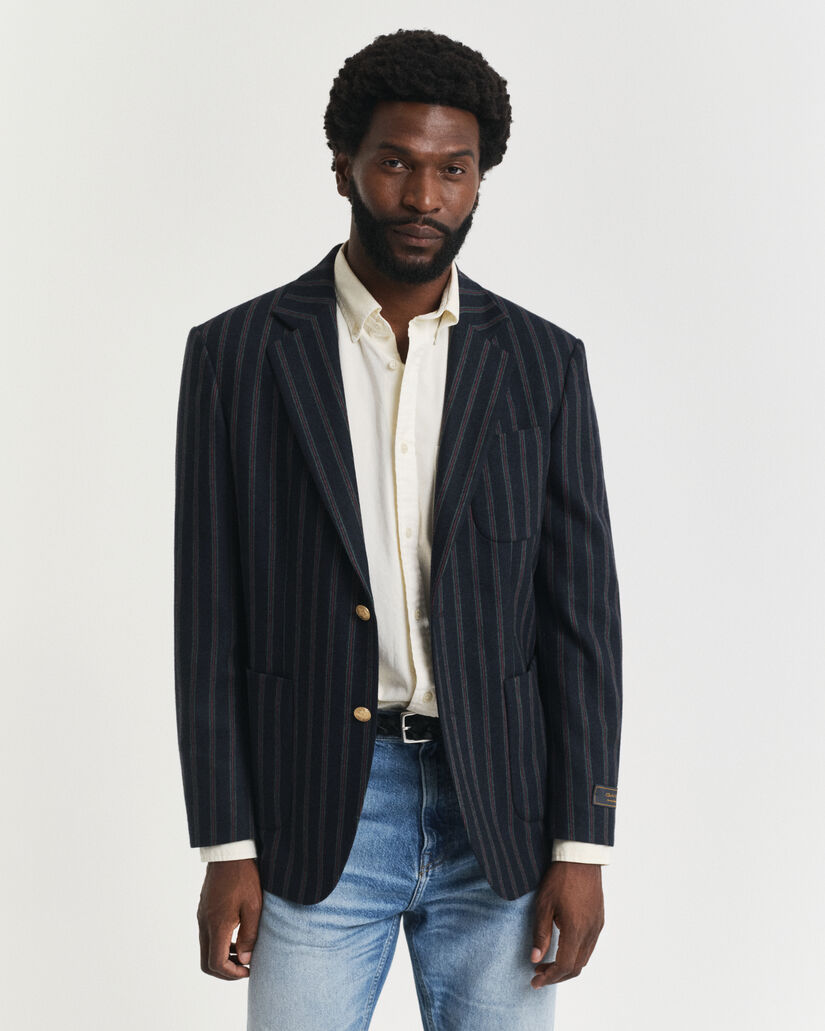 Stribet Club Blazer i flannel