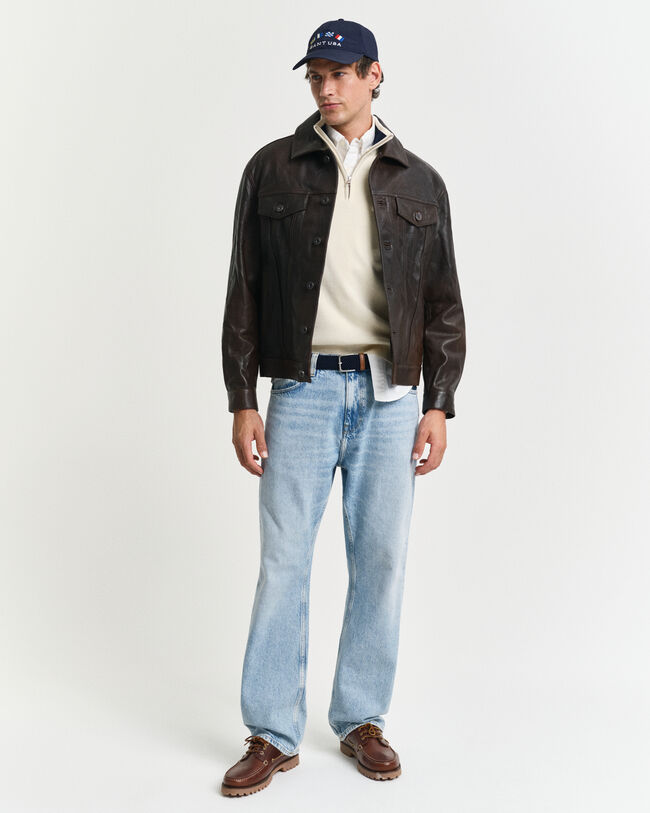 Nautical Flags sweater med halv lynl&aring;s