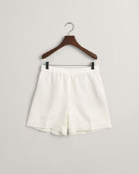Relaxed fit pull-on shorts i hørblanding