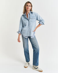 Relaxed fit Pocket Detail denim skjorte