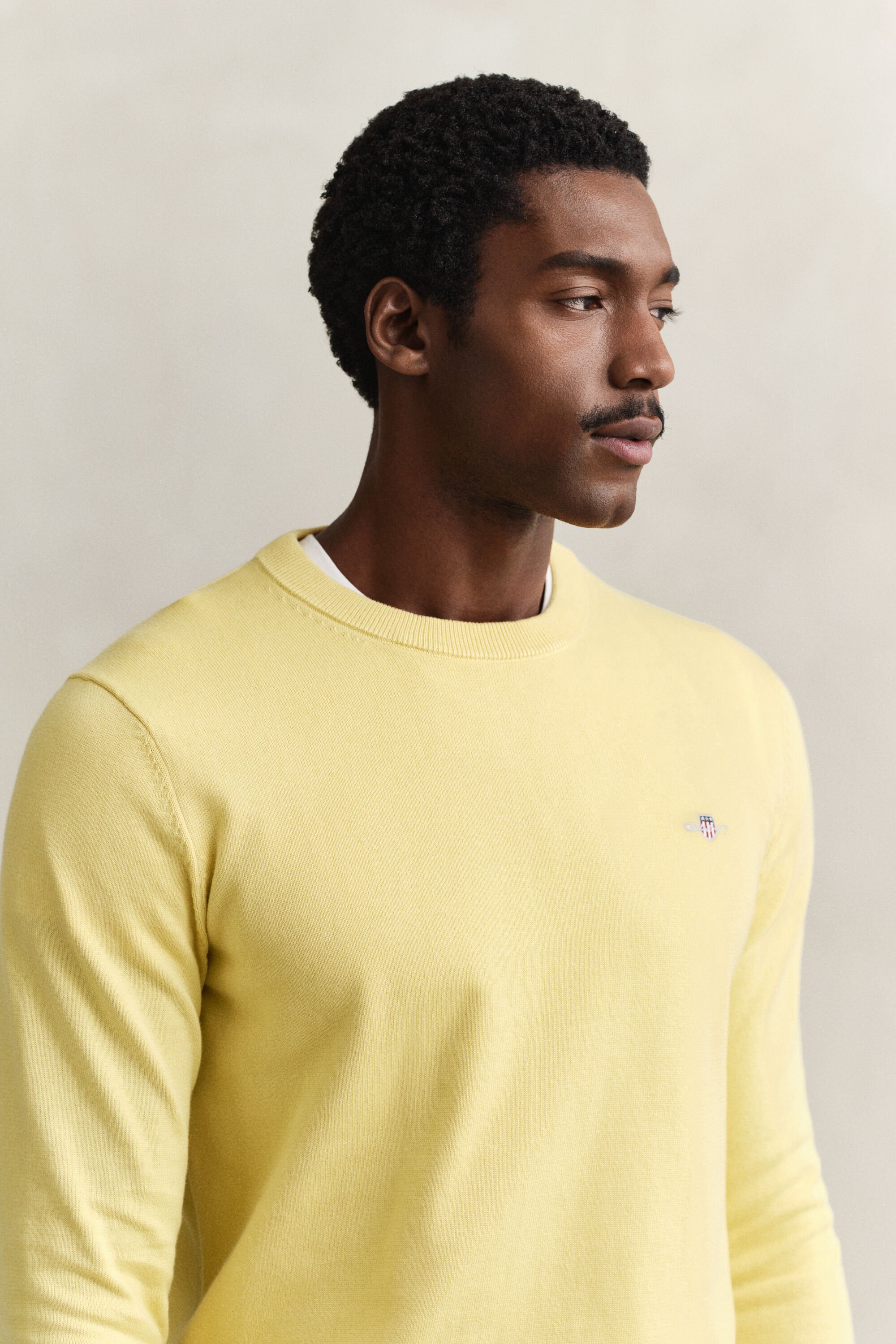 Crewneck sweater i bomuld