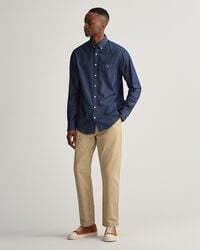 Regular fit indigo-skjorte