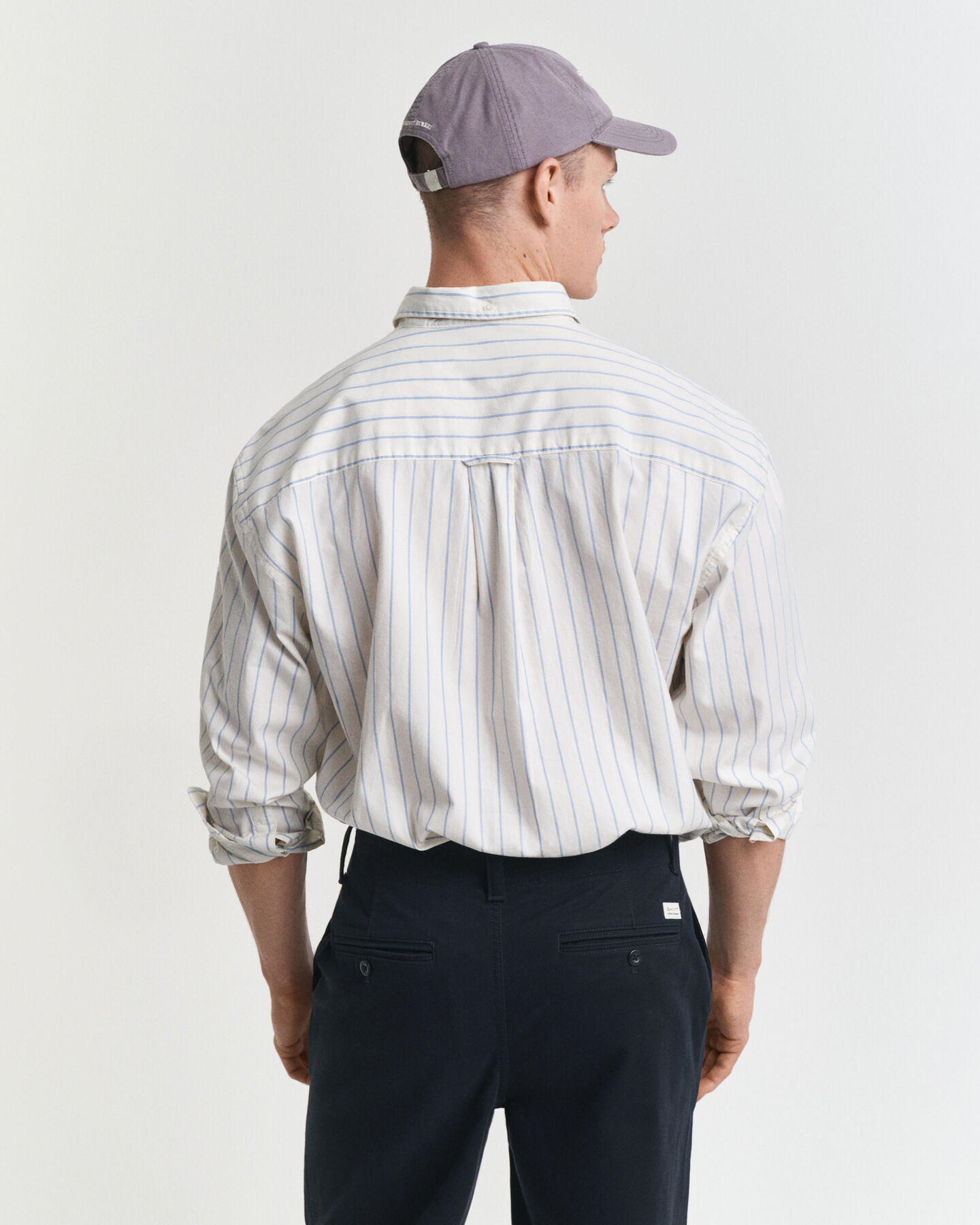 Relaxed fit Luxury Oxford skjorte med striber