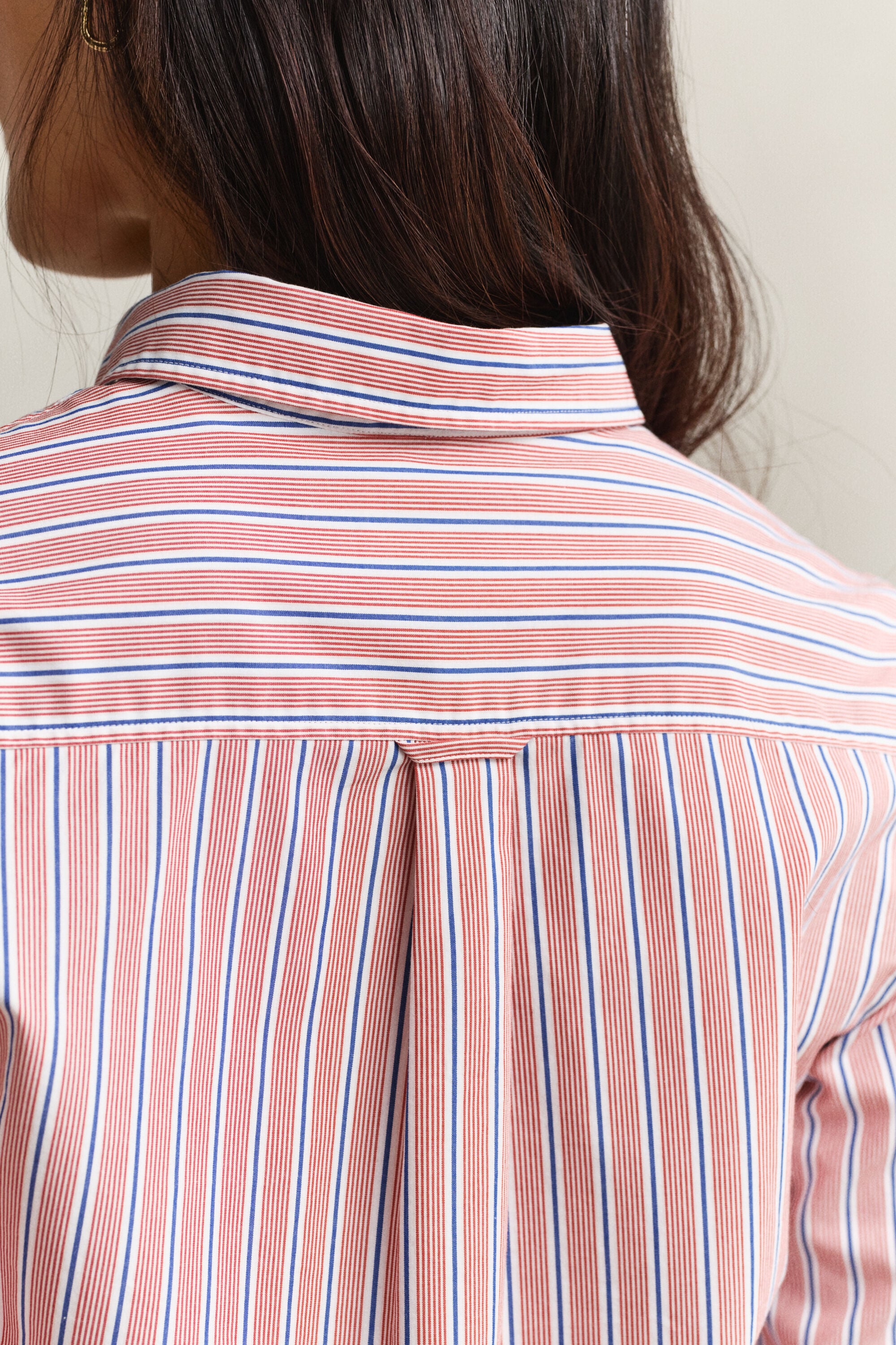 Regular fit stribet klassisk poplin-skjorte