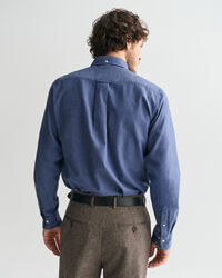 Regular fit melange-flannelskjorte