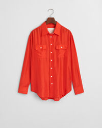 Relaxed fit habotai silkeskjorte