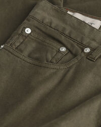 Regular fit jeans af bomuld og h&oslash;r