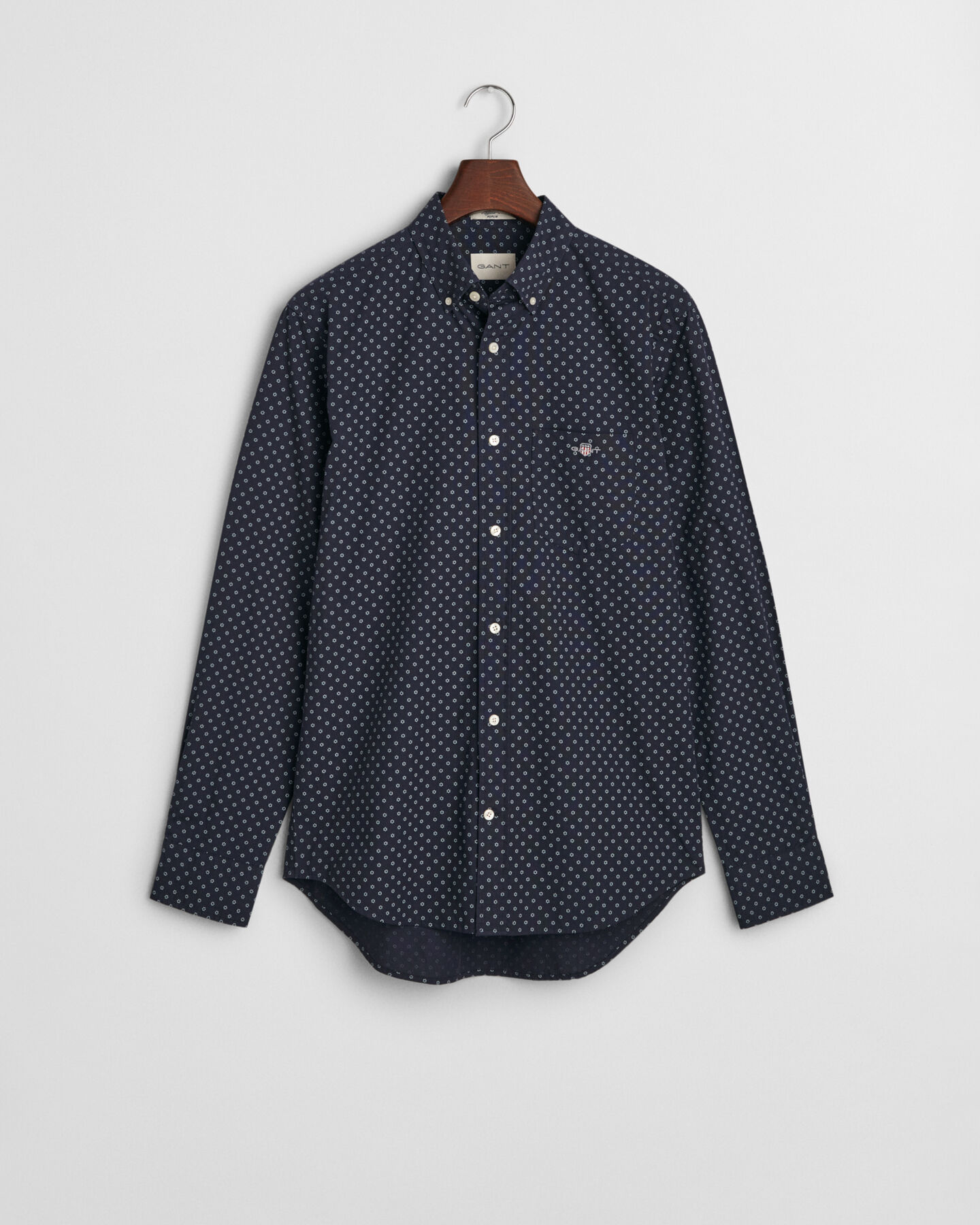 Regular fit skjorte med mikro-tryk