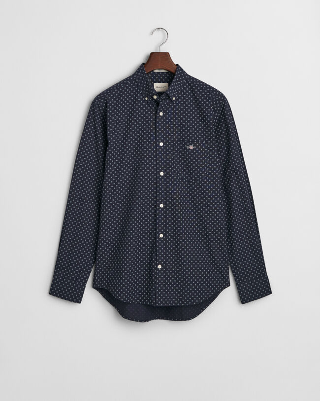 Regular fit skjorte med mikro-tryk