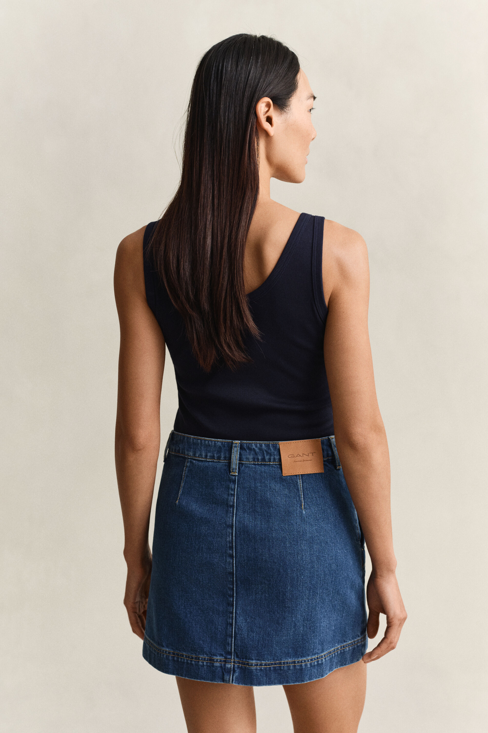 Ribstrikket tank-top