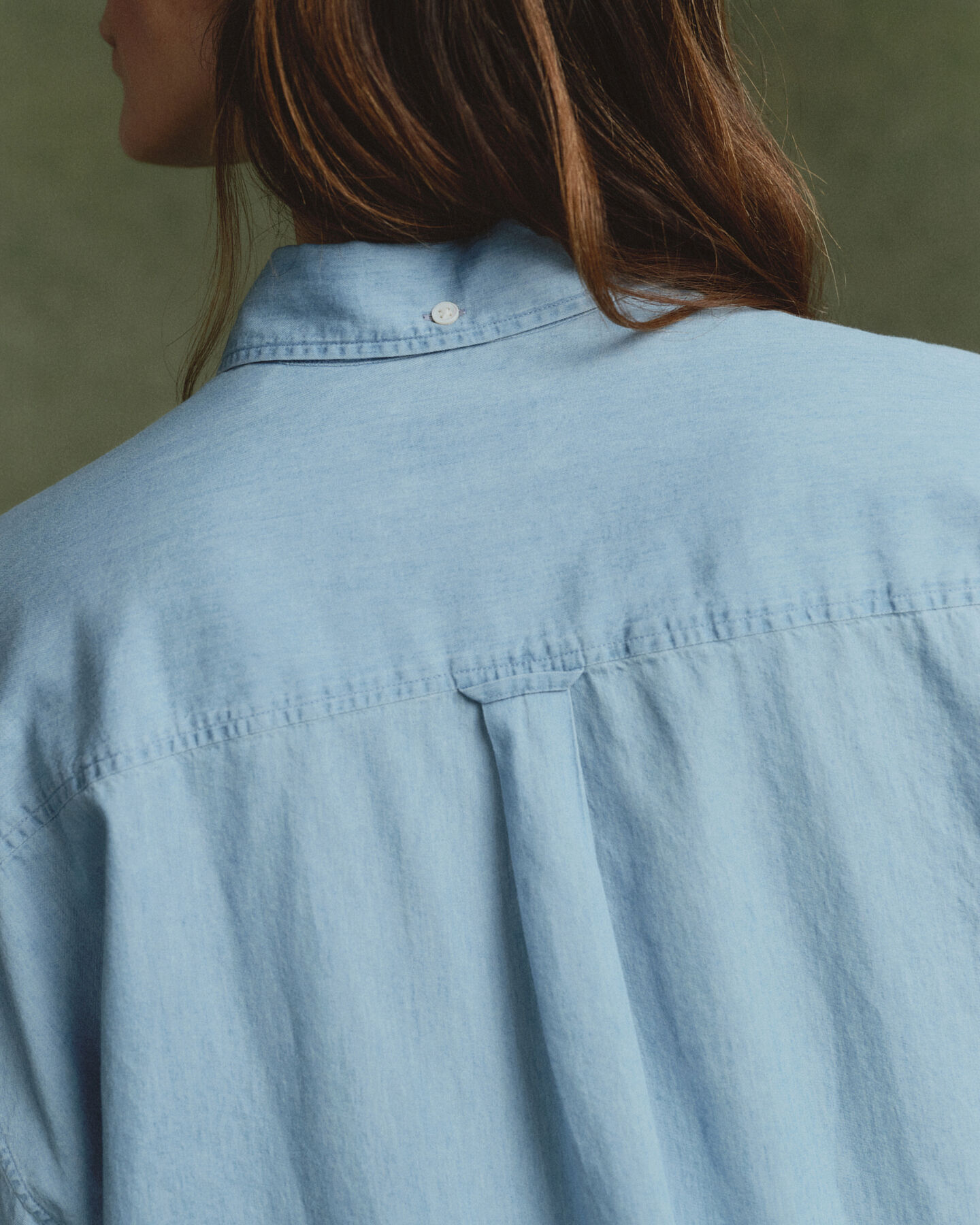 Oversized chambray skjorte