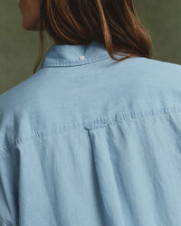 Oversized chambray skjorte