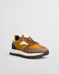 Caffay sneakers af ruskind og jernbanefl&oslash;jl