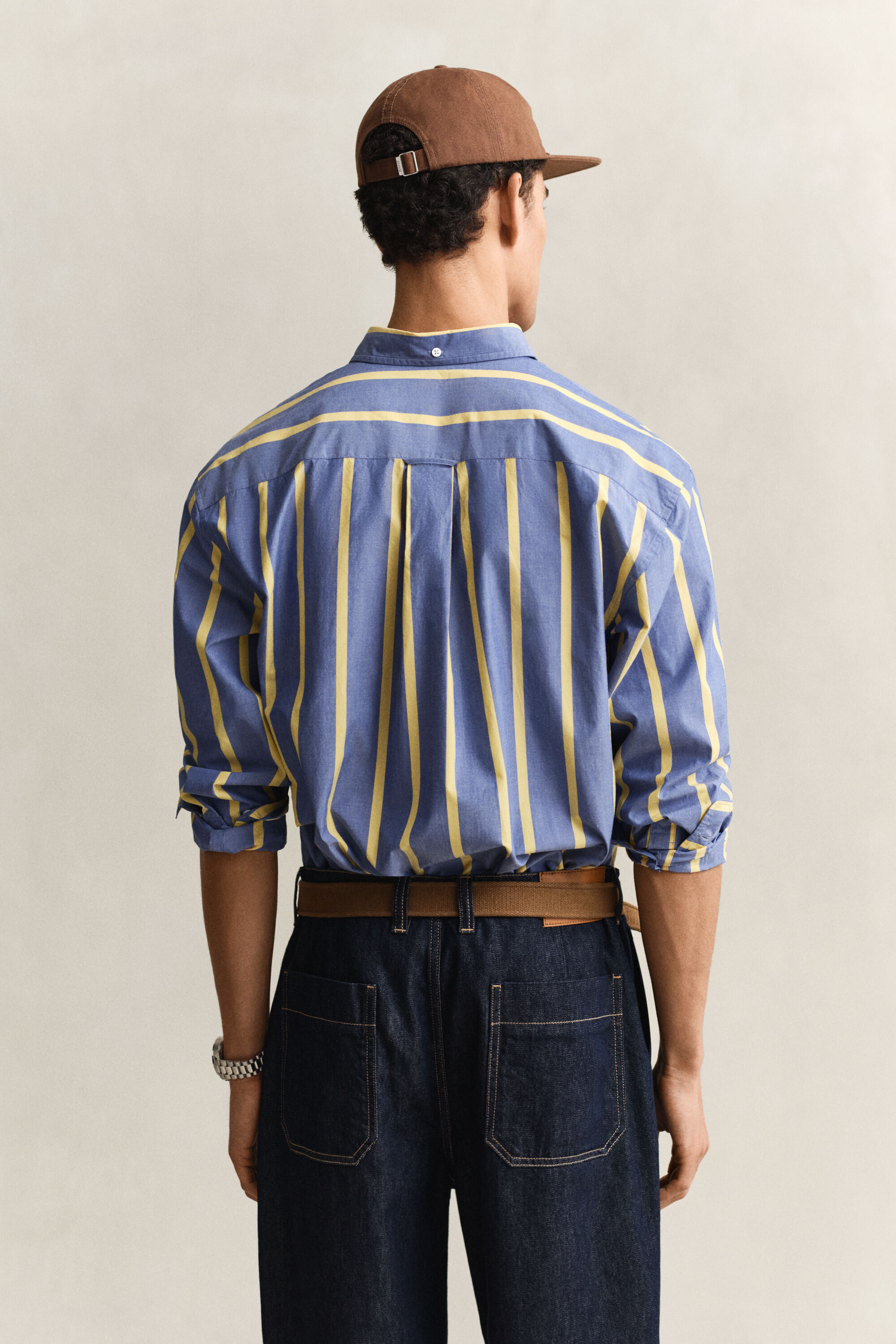 Heritage Poplin skjorte med striber