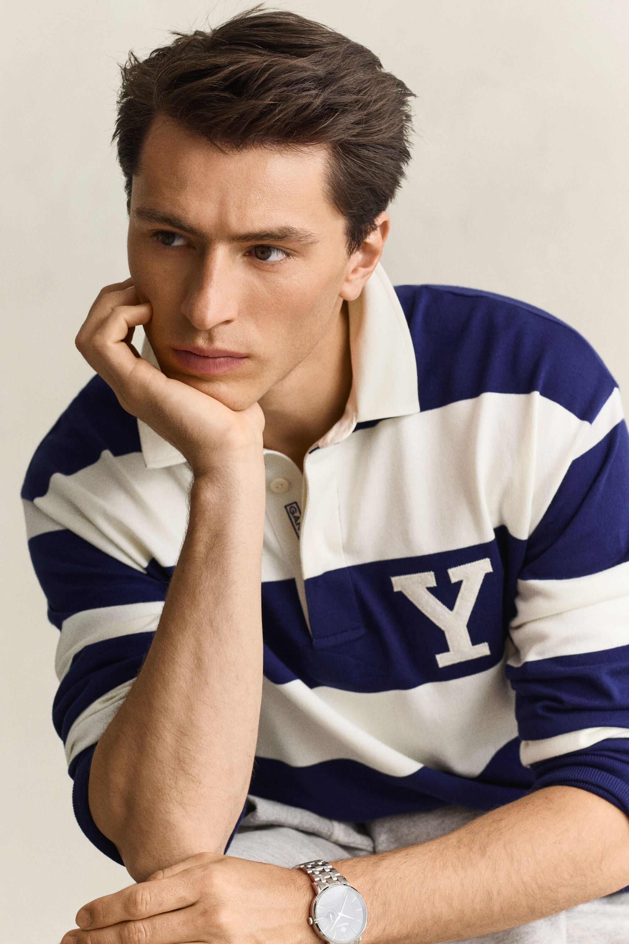 Gant x Yale stribet Heavy Rugger